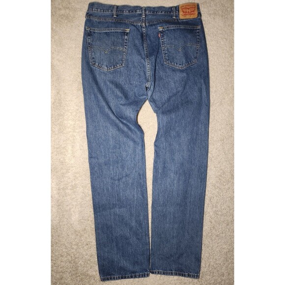Levi’s 505 Regular Fit Jeans Men’s 40x38 Blue Medium Wash Denim Straight Leg - Picture 3 of 5